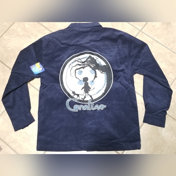 Coraline Embroidered Icons Corduroy Chore Jacket - Picture 2 of 2